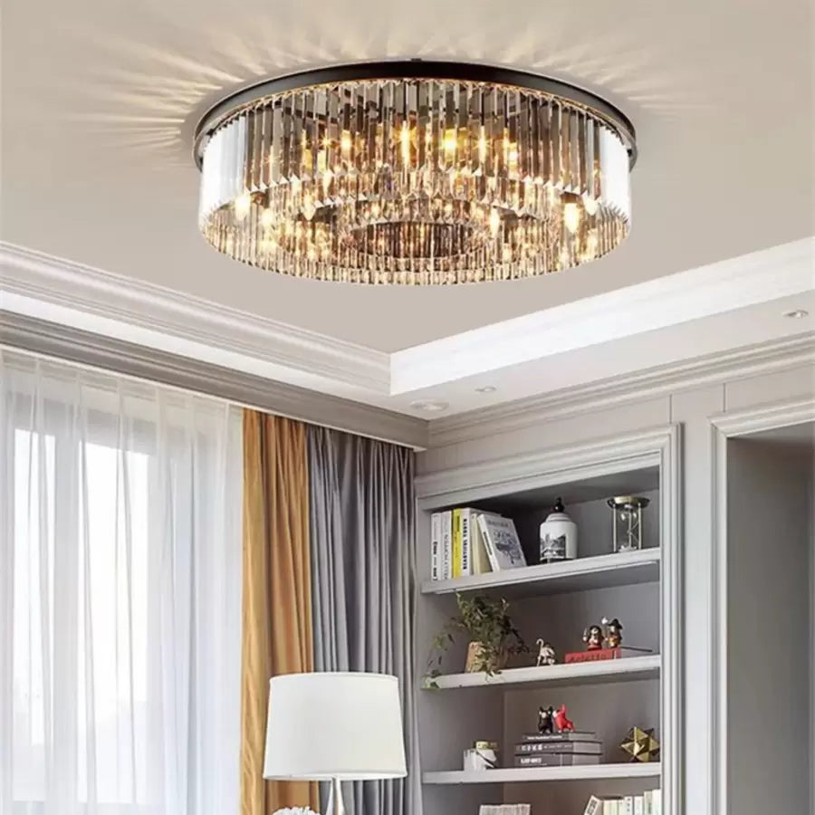 Candelabru Cristal Brady Ø40 cm, 6xE14, Gri Candelabre Cristal Default Title Alessandro Design