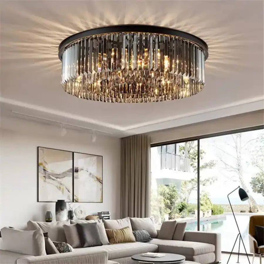 Candelabru Cristal Brady Ø40 cm, 6xE14, Gri Candelabre Cristal Default Title Alessandro Design