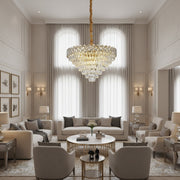 Candelabru Cristal WINDSOR Supremo 10xE14, Diametru 80cm, Auriu Lucios, Inaltime Reglabila Candelabre Cristal Default Title Alessandro Design