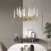 Candelabru Cristal Delta 12XG4 Auriu Candelabre Moderne Default Title Alessandro Design