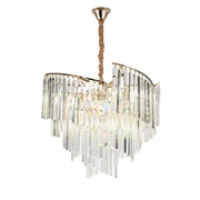 Candelabru Cristal TRIANON Magno 10x E27, Diametru 56cm, Auriu Lucios, Inaltime Reglabila Candelabre Cristal Default Title Alessandro Design