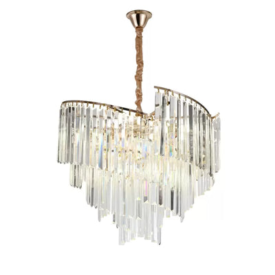 Lustrový kryštál trianon Magno 10x E27, priemer 56 cm, lesklé zlato, nastaviteľná výška