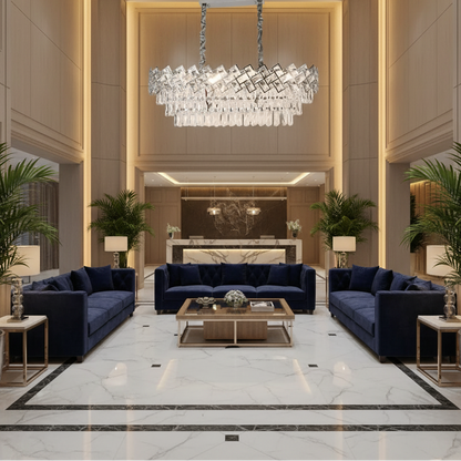 Candelabru Cristal WINDSOR Regalis 10xE14, Crom Lucios, Inaltime Reglabila Candelabre Cristal Default Title Alessandro Design
