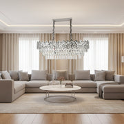 Candelabru Cristal WINDSOR Regalis 10xE14, Crom Lucios, Inaltime Reglabila Candelabre Cristal Default Title Alessandro Design
