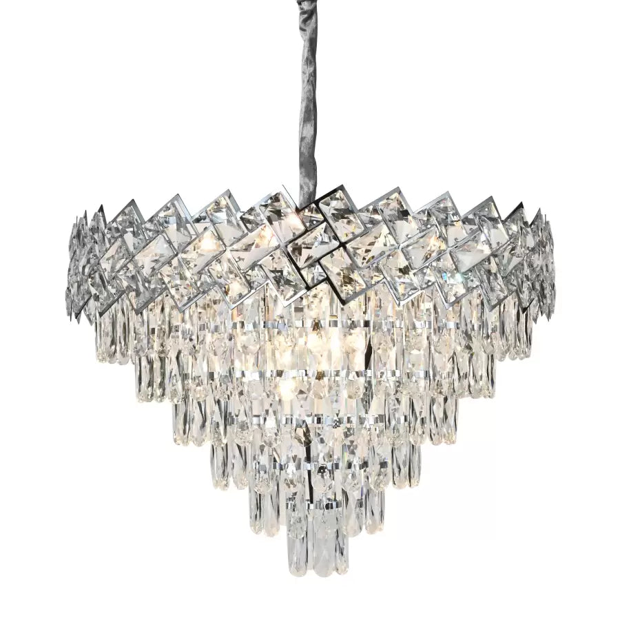 Candelabru Cristal Jordan 10 x E27 Argintiu Candelabre Cristal Default Title Alessandro Design