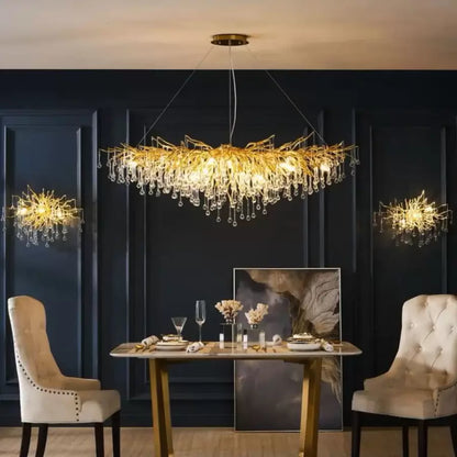 Candelabru Cristal Kaiser 13x G9 Diametru 120cm Auriu Candelabre Cristal Default Title Alessandro Design