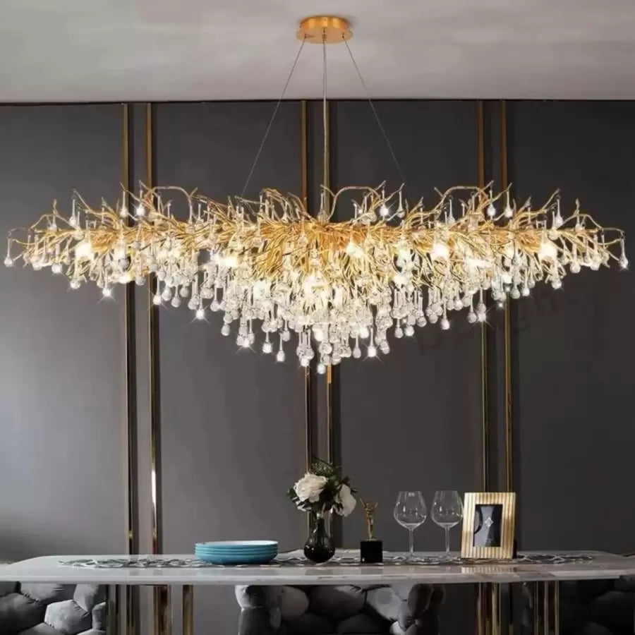 Candelabru Cristal Kaiser 13x G9 Diametru 120cm Auriu Candelabre Cristal Default Title Alessandro Design