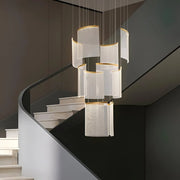 Candelabru Cristal LED Alduino Auriu diametru 80cm Auriu Inaltime Reglabila Candelabre Moderne Default Title Alessandro Design