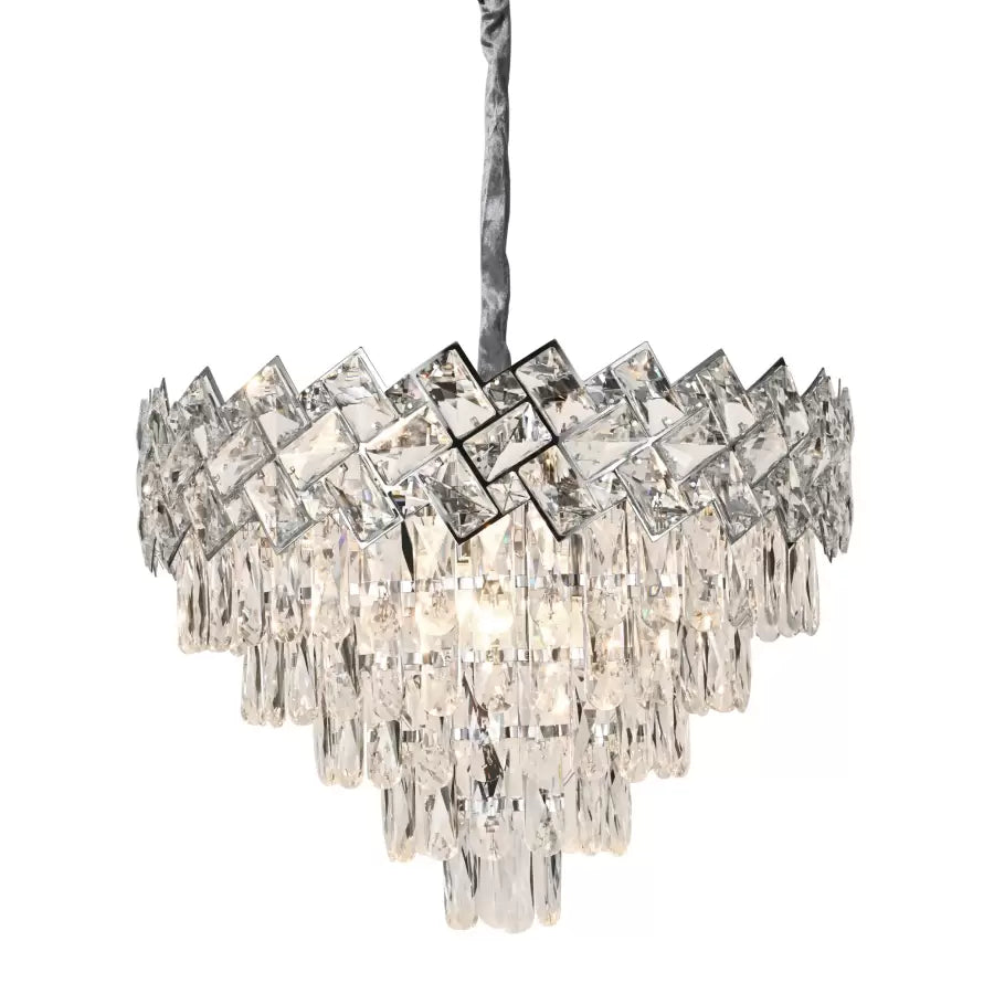 Candelabru Cristal WINDSOR Eleganza 8xE14, Diametru 39cm, Crom Lucios, Inaltime Reglabila Candelabre Cristal Default Title Alessandro Design