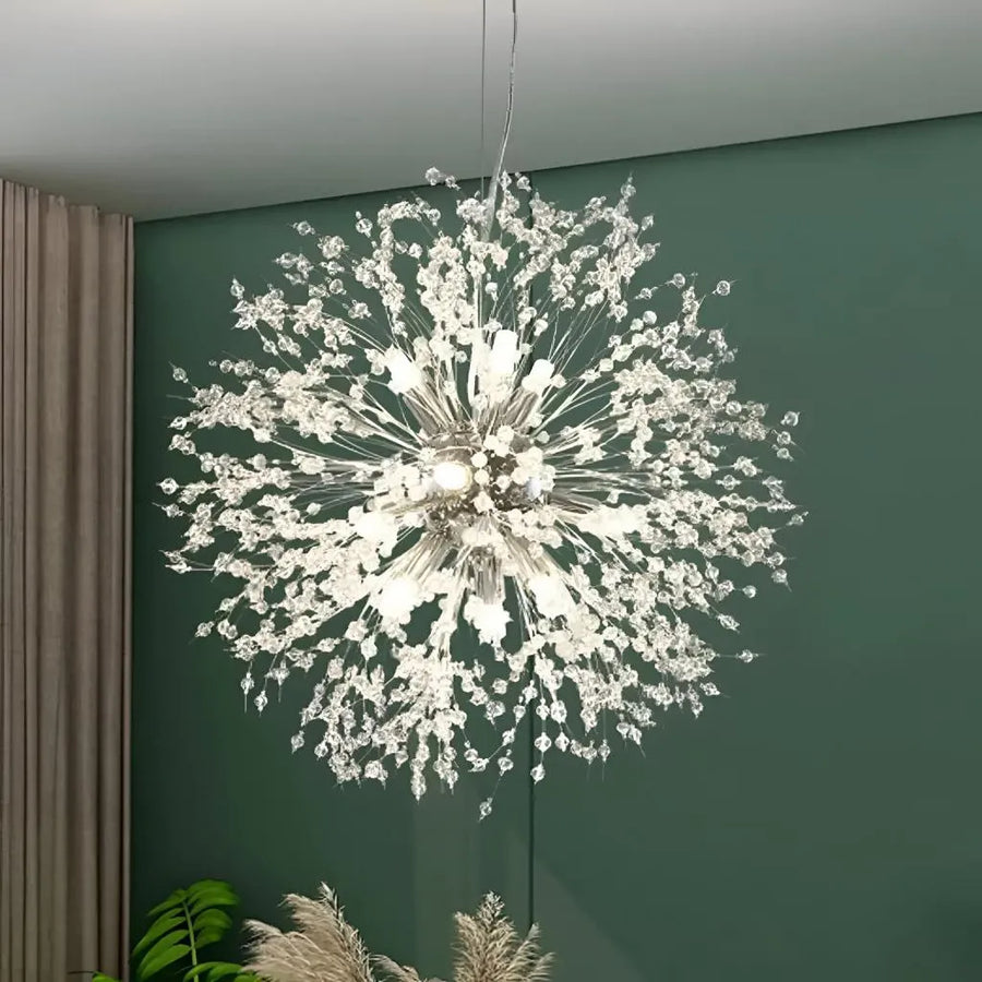 Candelabru Cristal Schönbrunn, 12x G9, Diametru 60cm, Crom Lucios, Inaltime Reglabila Candelabre Moderne Default Title Alessandro Design