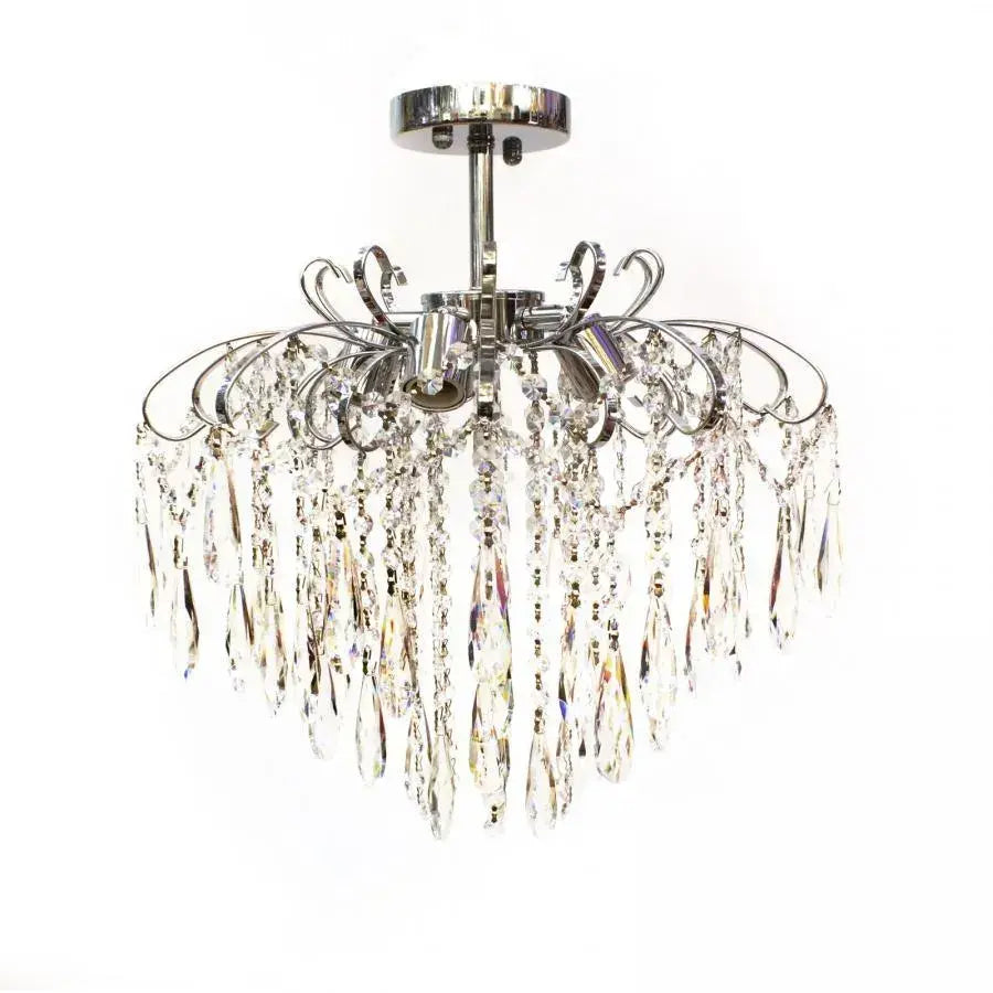 Candelabru Cristal EDINBURGH Eleganza, 5xE27, Diametru 47cm, Crom Lucios Candelabre Clasice Default Title Alessandro Design