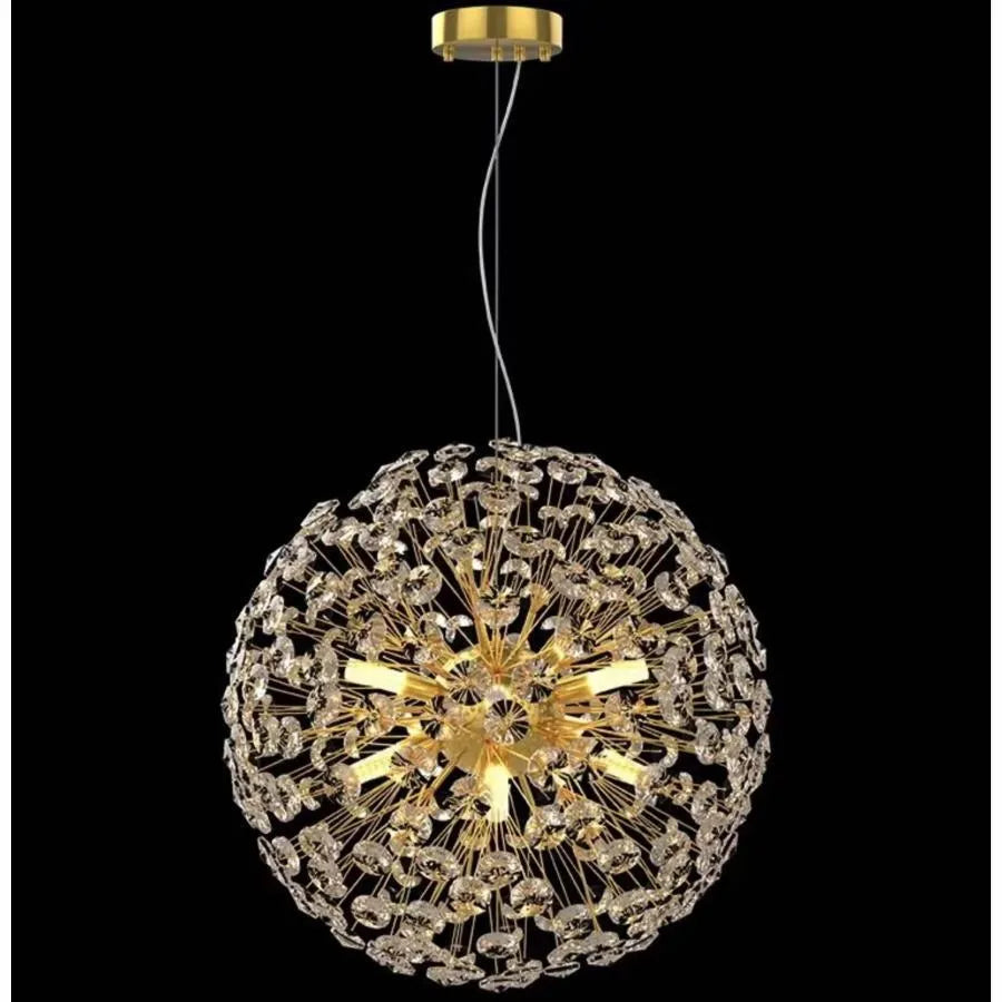 Candelabru Cristal MINUET 8x G9, Diametru 40cm, Auriu Lucios, Inaltime Reglabila Candelabre Moderne Default Title Alessandro Design