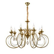 Candelabru Cristal Frederick 8xE14, Diametru 52cm, Auriu, Inaltime Reglabila Candelabre Clasice Default Title Alessandro Design