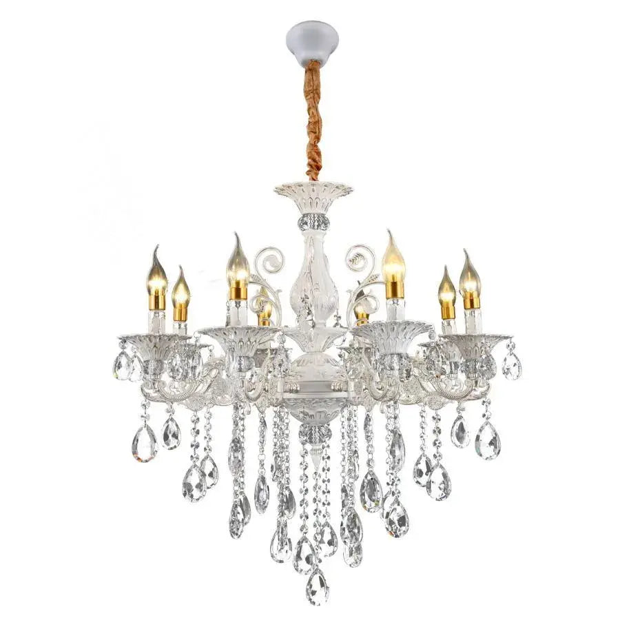 Candelabru Cristal SANSSOUCI Magno, 8xE14, Diametru 68cm, Alb Candelabre Clasice Default Title Alessandro Design
