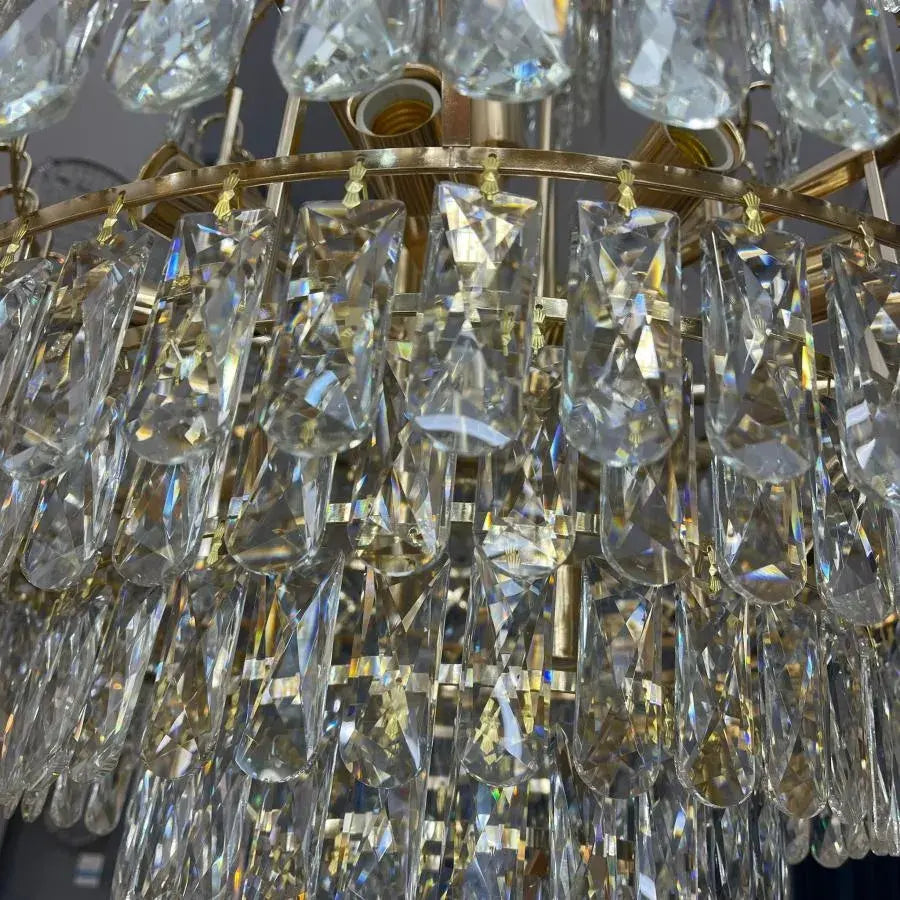 Candelabru Junnut 21xE27, Cristal si Metal, Auriu Candelabre Cristal Default Title Alessandro Design