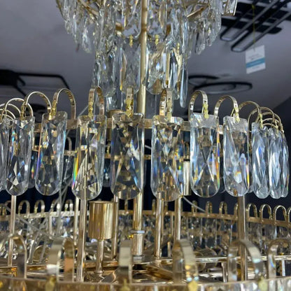 Candelabru Junnut 21xE27, Cristal si Metal, Auriu Candelabre Cristal Default Title Alessandro Design