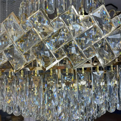 Candelabru Junnut 21xE27, Cristal si Metal, Auriu Candelabre Cristal Default Title Alessandro Design