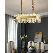 Candelabru LED Achim cu Telecomanda, 200W, Diametru 80cm, Auriu, Dimabil Candelabre Cristal Default Title Alessandro Design