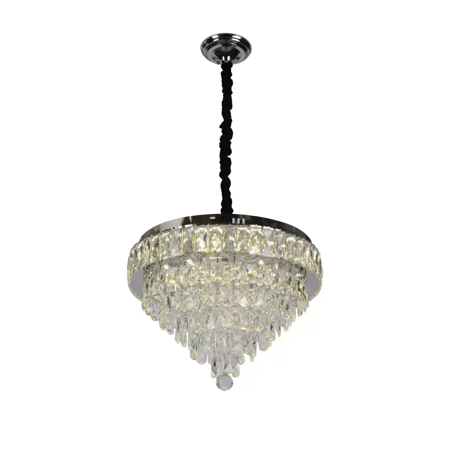 MEILI CRYSTAL CASCADA 500 – Candelabru LED cu Cristale, 112W, Ø500 mm, cu Telecomandă Candelabre Cristal Default Title Alessandro Design