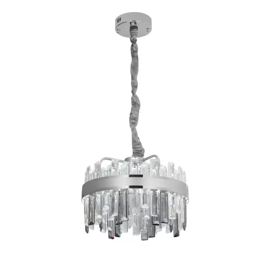Candelabru LED Cristal cu Telecomanda Miguel 92W Dimabil Argintiu Candelabre Cristal Default Title Alessandro Design