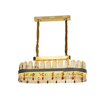 Candelabru LED Pollux cu Telecomanda, 156W, Diametru 80cm, Auriu, Cristal, Dimabila Candelabre Cristal Default Title Alessandro Design