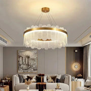 Candelabru LED cu Telecomanda Alonzo 93W Dimabil Diametru 60cm Auriu Candelabre Cristal Default Title Alessandro Design