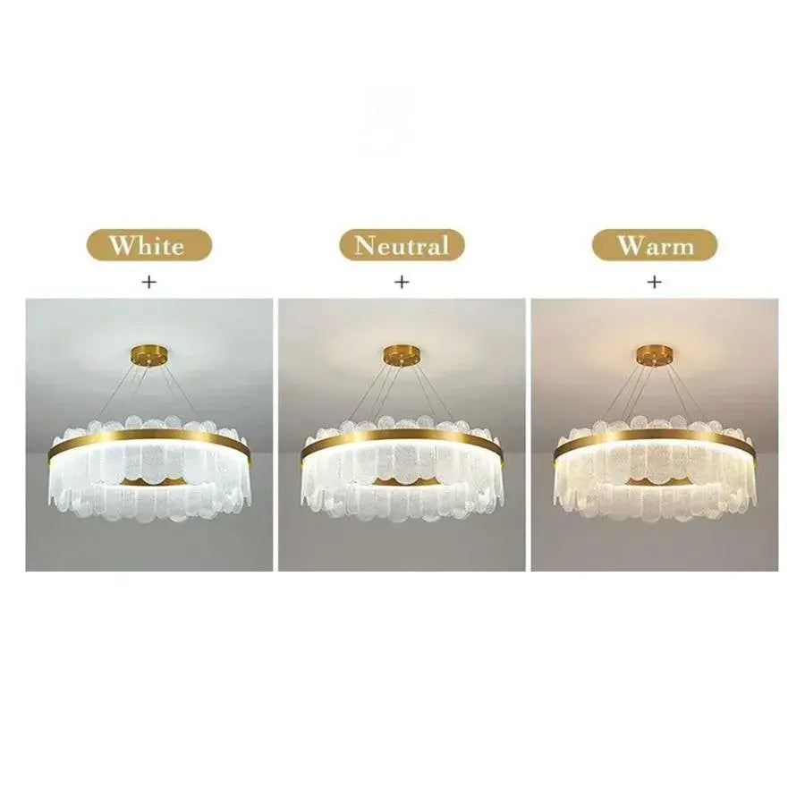 Candelabru LED cu Telecomanda Alonzo 93W Dimabil Diametru 60cm Auriu Candelabre Cristal Default Title Alessandro Design