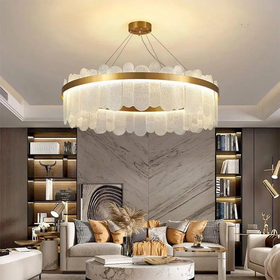 Candelabru LED cu Telecomanda Alvaro 128W Dimabil Auriu Candelabre Cristal Default Title Alessandro Design