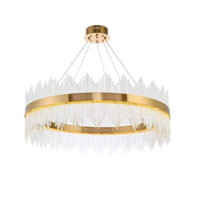 Candelabru LED cu Telecomanda Aurelio 133W Dimabil Auriu Candelabre Cristal Default Title Alessandro Design