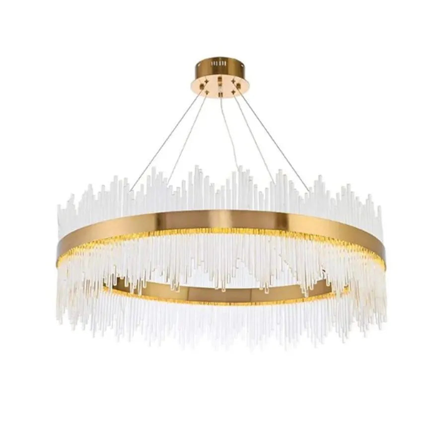 Candelabru LED cu Telecomanda Aurelio 133W Dimabil Auriu Candelabre Cristal Default Title Alessandro Design