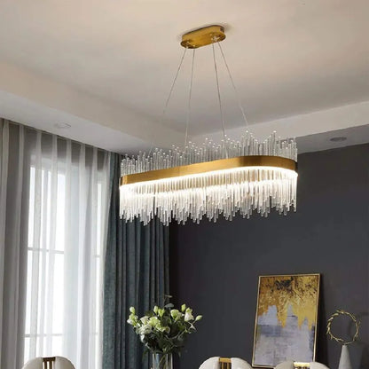 Lustra LED suspendata cu Telecomanda, SIMONE 105W, Liniara, lumina Rece/Calda/Neutra, Dimabila, Auriu Lucios, Inaltime Reglabila Lustra LED Default Title Alessandro Design