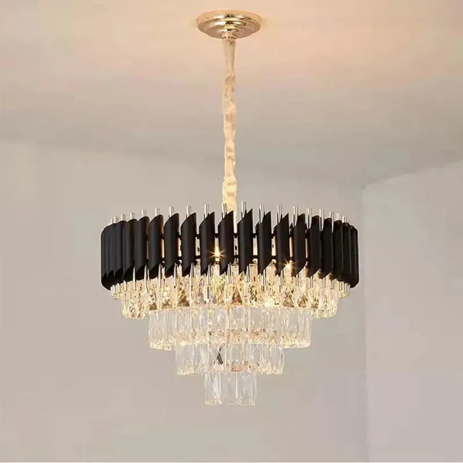 Candelabru Rubert, 9*E14, Auriu, Metal si Cristal Candelabre Cristal Default Title Alessandro Design