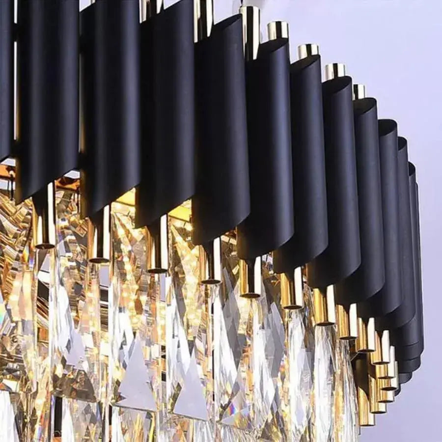 Candelabru Rubert, 9*E14, Auriu, Metal si Cristal Candelabre Cristal Default Title Alessandro Design