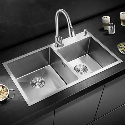 Nerezový kuchynský drez 80x45 cm Strieborné drezy Predvolený názov Alessandro Design