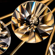 Candelabru Cristal SEGOVIA Magno 12x E14, Diametru 60cm, Auriu Lucios, Inaltime Reglabila Candelabre Cristal Default Title Alessandro Design