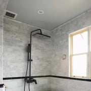Sprchový stĺp so sprchovou hlavicou a nastavovacím uzáverom, sanitárna mosadz, čierna, 9920H Batérie a sprchové stĺpy Predvolený názov Alessandro Design