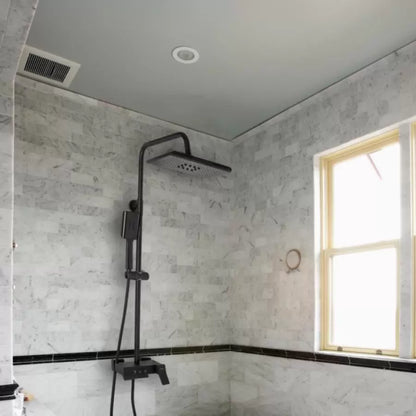 Sprchový stĺp so sprchovou hlavicou a nastavovacím uzáverom, sanitárna mosadz, čierna, 9920H Batérie a sprchové stĺpy Predvolený názov Alessandro Design