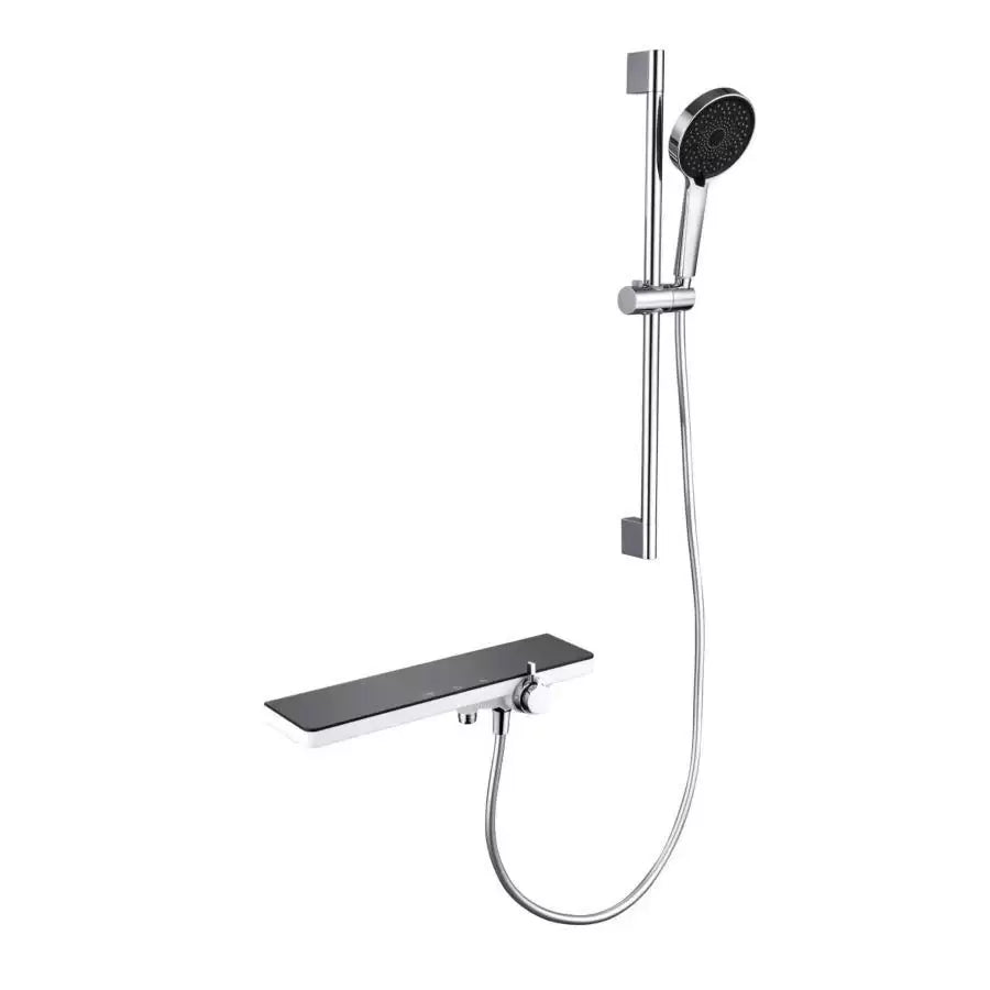 Coloana Dus Inox Lucios Argintiu Negru 11211BH/C Baterii & Coloane de Duș Default Title Alessandro Design