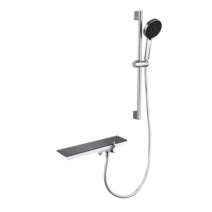 Coloana Dus Inox Lucios Argintiu Negru 11211BH/C Baterii & Coloane de Duș Default Title Alessandro Design