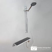 Coloana Dus Inox Lucios Argintiu Negru 11211BH/C Baterii & Coloane de Duș Default Title Alessandro Design