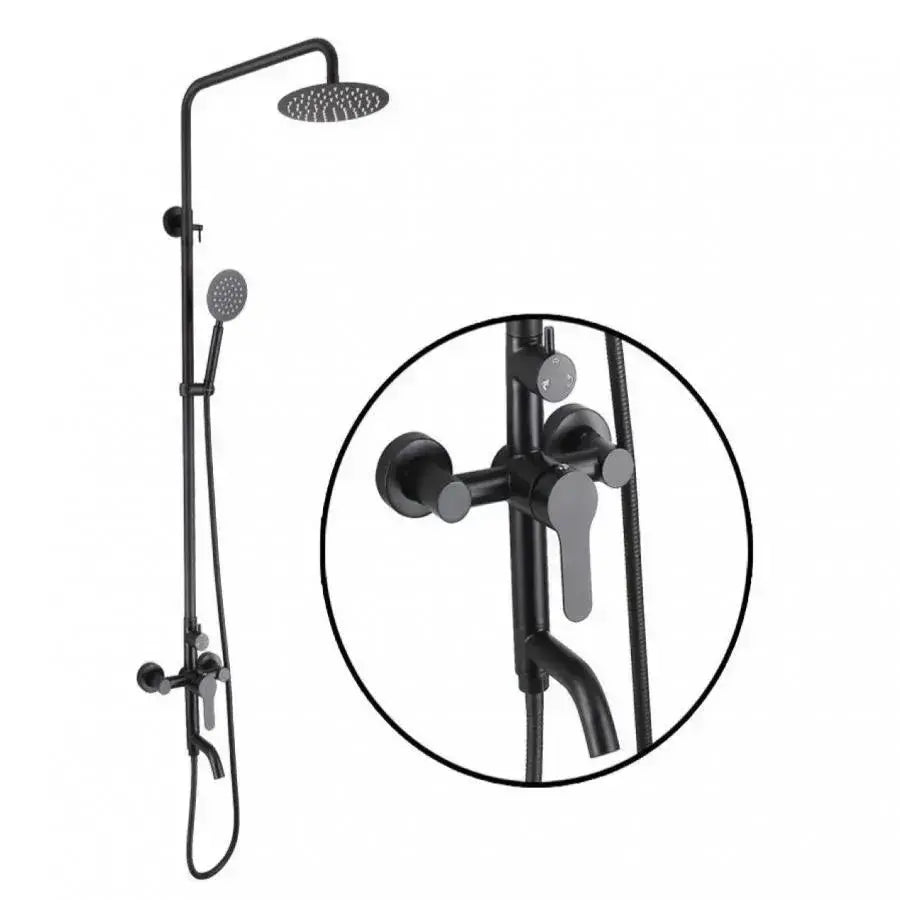 Coloana Dus, Inox SUS304, Negru, HS005 Baterii & Coloane de Duș Default Title Alessandro Design
