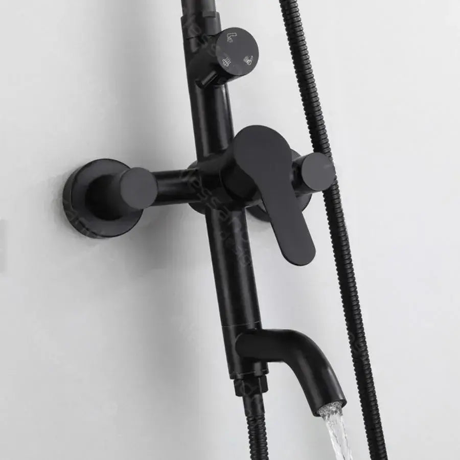 Coloana Dus, Inox SUS304, Negru, HS005 Baterii & Coloane de Duș Default Title Alessandro Design