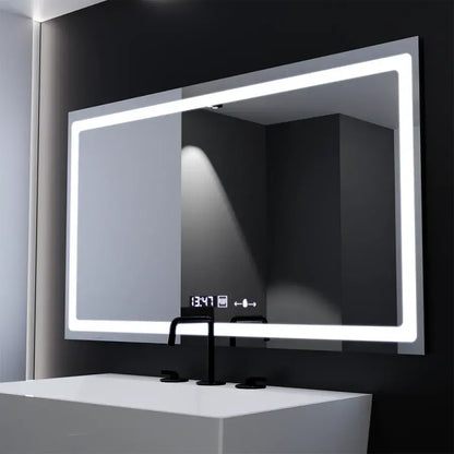 Oglinda LED Rectangulara, 120X70cm, Radiante Senzor MotionGlow Marcello, Sistem Dezaburire, Ceas & Termometru, Dimabila Oglinzi Marcello Default Title Alessandro Design