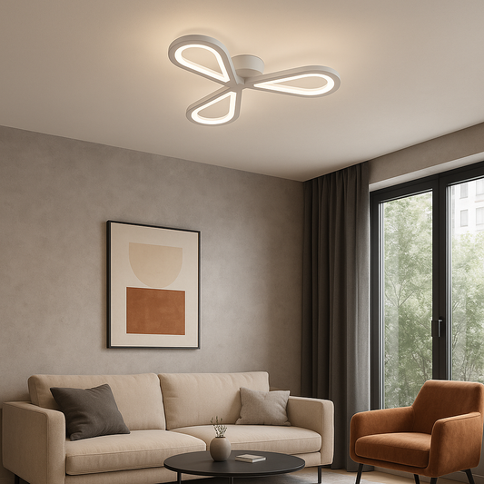 Lustra LED AURALIUS 18W, 3 Petale, lumina Neutra, 4000K, Alb Lustre LED Aplicate Default Title Alessandro Design