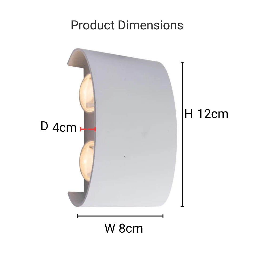 Fantas Aplica LED de Exterior si Interior, 4 Surse x 1W, IP65, Metalic, Alb, 3000K Aplice de Exterior Default Title Alessandro Design