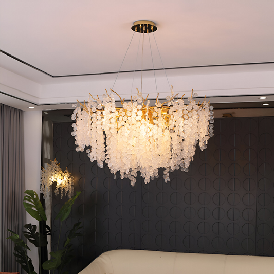 Candelabru Cristal WALTZ Serenade, 6xG9, Auriu, 60cm, Inaltime Reglabila Candelabre Cristal Default Title Alessandro Design