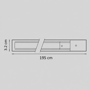 Șină Magnetică pentru Proiectoare LED, 195x3.2cm, Aplicată, Neagră