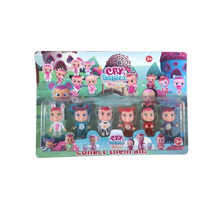 Jucarie tip Set 6 Bebelusi Costumati in Animalute, 6 Piese, Multicolor, Plastic Default Title Alessandro Design
