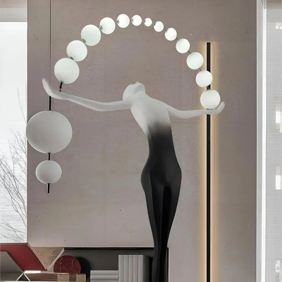 Lampadar Anatolio LED 24W 4000KMetal Negru Veioze & Lampadare Default Title Alessandro Design