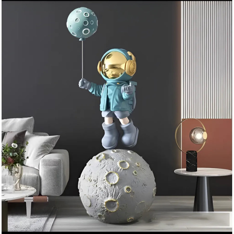 Lampadar LED Astronaut din Rasina Albastru Veioze & Lampadare Default Title Alessandro Design